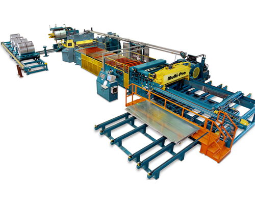 The MULTI-PRO IV is an automatic blanking machine designed to produce finished blanks or sheets from coil stock. The coil stock can be slit to obtain the correct width (edge trim) or to provide multiple blanks. 