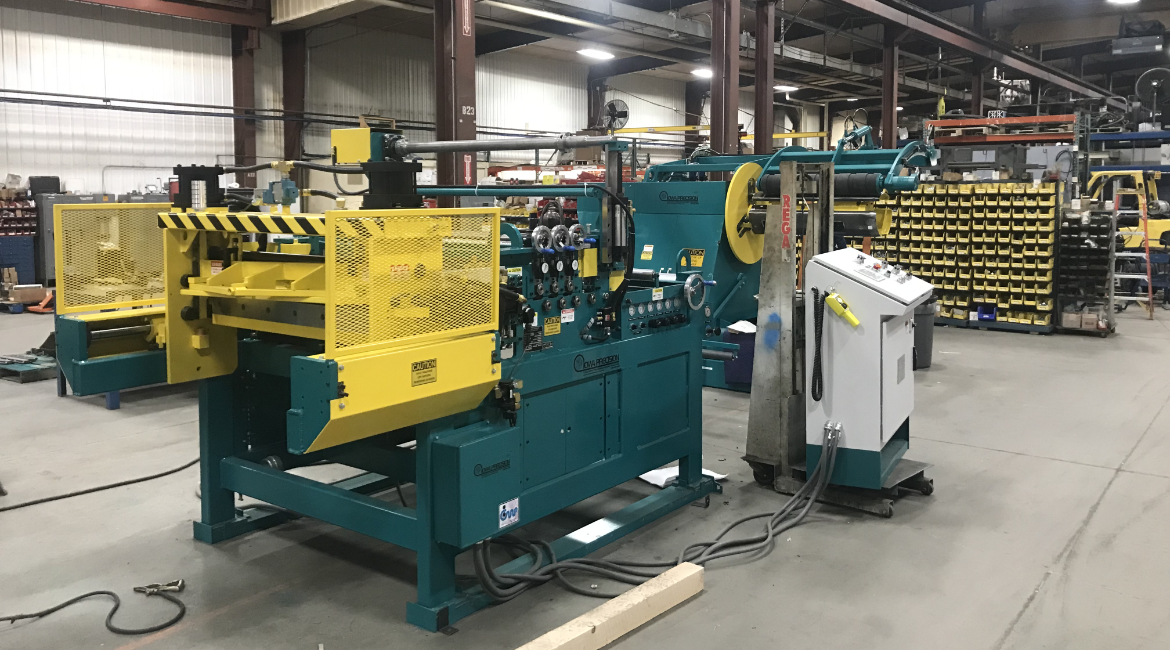 cut-to-length, CTL, blanking, cut line, stock reel, uncoiler, coil reel, payoff reel, motorized uncoiler, powered uncoiler, straightener, powered stock straightener, stock straightener, metal coil straightener, peeler table, peeler/threader table, peeler blade, flying shear, flying cutoff, cutoff shear, motorized flying shear, traveling shear, vinyl applicator, plastic applicator, top-surface applicator, top surface vinyl applicator, touchscreen, touchscreen HMI, surface protection package, surface protection, surface critical, surface critical package